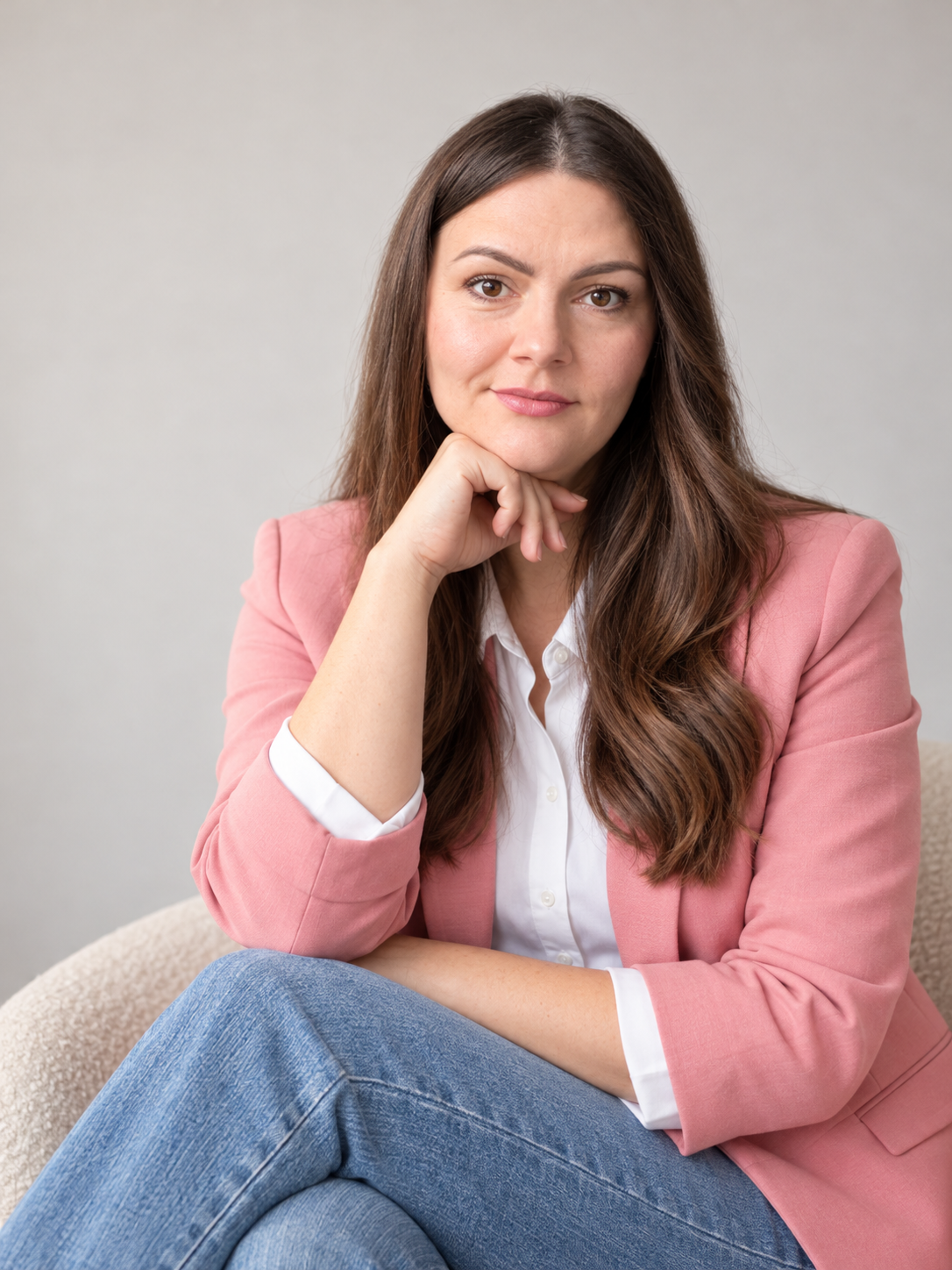 Milena Dec w różowej marynarce – coach kariery i doradca zawodowy